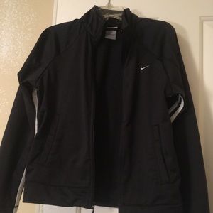 NIKE jacket with striped sides black and white